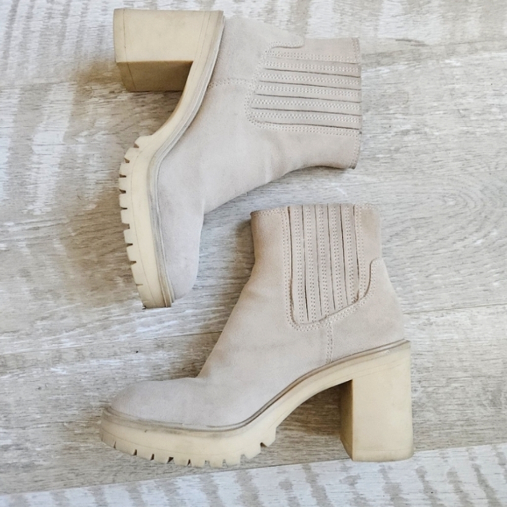 Dolce Vita Caster H2O Women's Suede Block Heel Ankle Boots - Picture 2 of 12